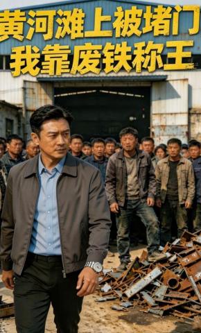 短剧《黄河滩上被堵门，我靠废铁称王》海报