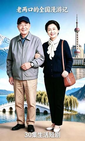 短剧《老两口的全国漫游记》海报