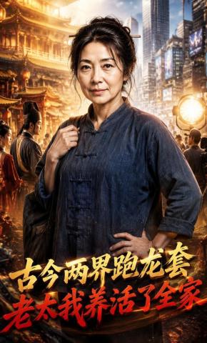 短剧《古今两界跑龙套，老太我养活了全家》海报