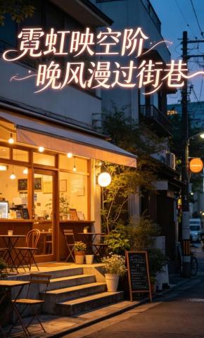 短剧《霓虹映空阶晚风漫过街巷》海报