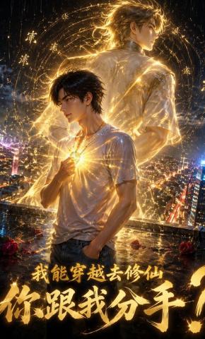 短剧《我能穿越去修仙，你跟我分手？》海报