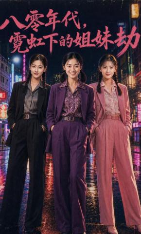 短剧《八零年代，霓虹下的姐妹劫》海报