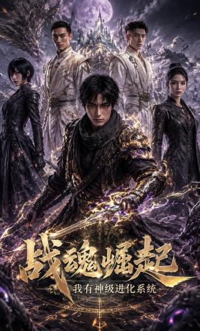 短剧《战魂崛起：我有神级进化系统》海报