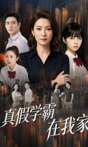 短剧《真假学霸在我家》海报