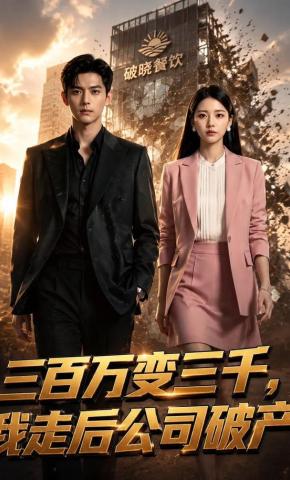 短剧《三百万变三千，我走后公司破产了》海报