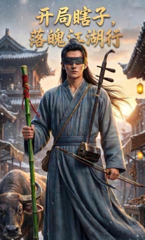 短剧《开局瞎子，落魄江湖行》海报