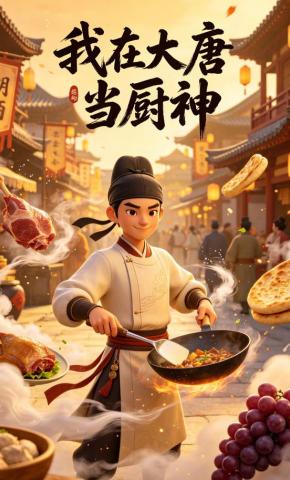 短剧《我在大唐当厨神》海报
