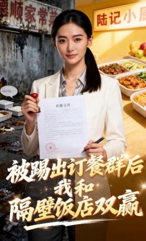 短剧《被踢出订餐群后我和隔壁饭店双赢》海报