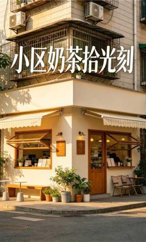 短剧《小区奶茶拾光刻》海报