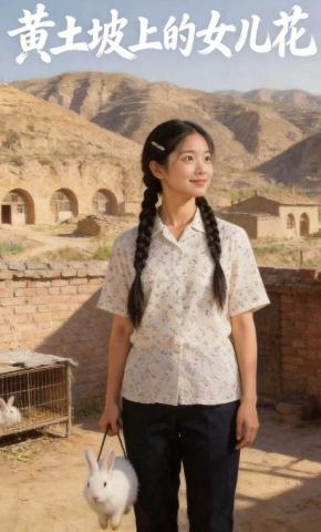 短剧《黄土坡上的女儿花》海报