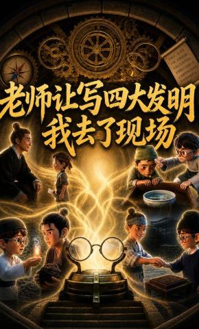 短剧《老师让写四大发明，我去了现场》海报