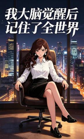 短剧《我大脑觉醒后，记住了全世界》海报