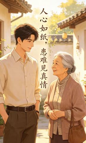 短剧《人心如纸，患难见真情》海报