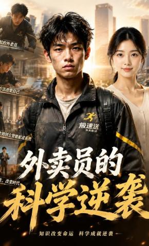 短剧《外卖员的科学逆袭》海报