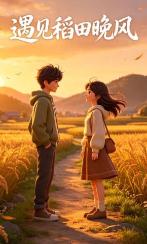 短剧《遇见稻田晚风》海报