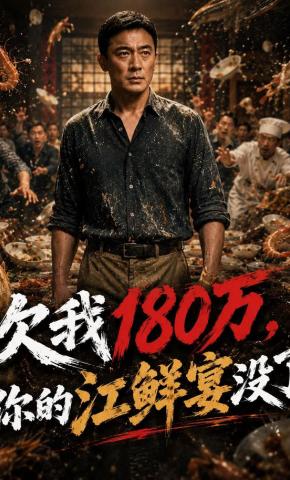 短剧《欠我 180 万，你的江鲜宴没了》海报