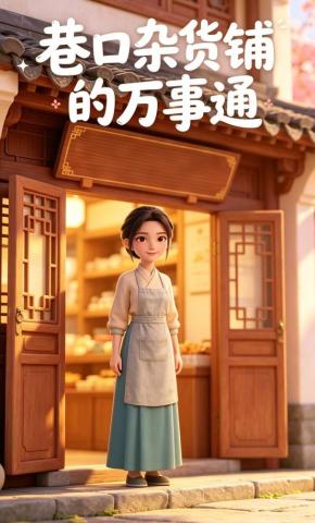 短剧《巷口杂货铺的万事通》海报