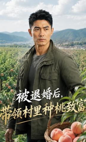 短剧《被退婚后，带领村里种桃致富》海报