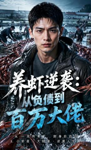 短剧《养虾逆袭：从负债到百万大佬》海报