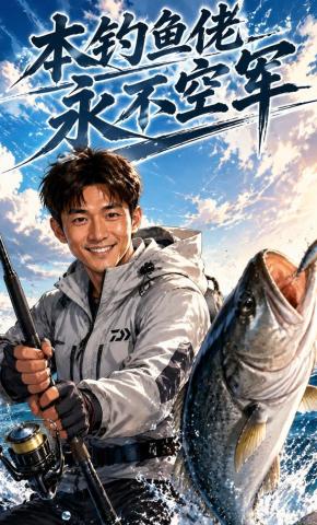 短剧《本钓鱼佬，永不空军》海报