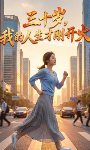 短剧《三十岁，我的人生才刚开火》海报
