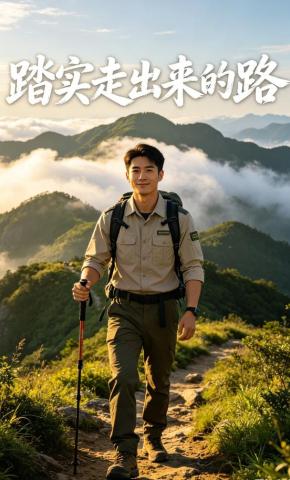 短剧《踏实走出来的路》海报