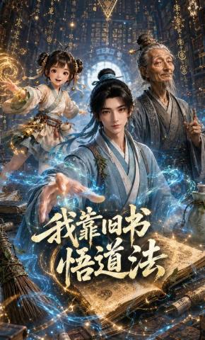 短剧《我靠旧书悟道法》海报