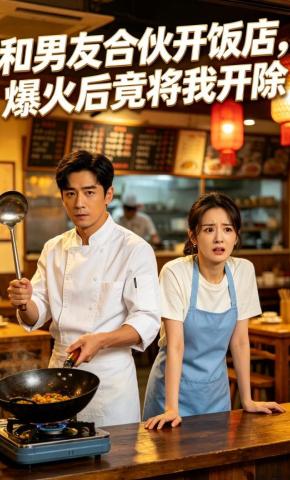 短剧《和男友合伙开饭店，爆火后竟将我开除》海报