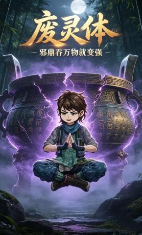短剧《废灵体：邪鼎吞万物就变强》海报