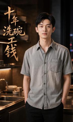 短剧《十年洗碗工钱》海报