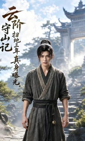短剧《云阶守山记：扫地三年真身曝光》海报