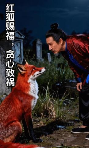 短剧《红狐赐福，贪心致祸》海报