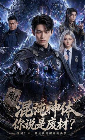 短剧《混沌神体，你说是废材》海报