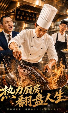 短剧《热力厨房，翻盘人生》海报