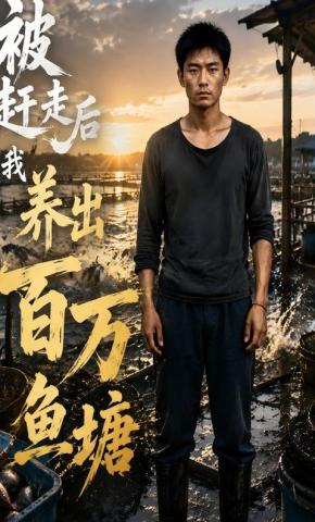 短剧《被赶走后我养出百万鱼塘》海报