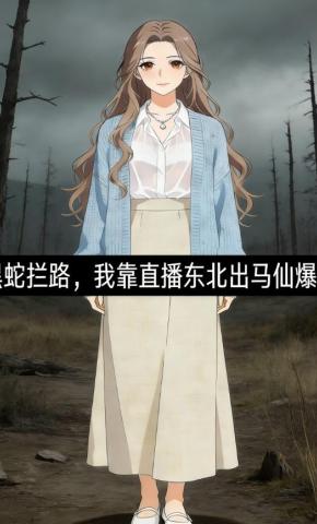 短剧《黑蛇拦路，我靠直播东北出马仙爆红》海报