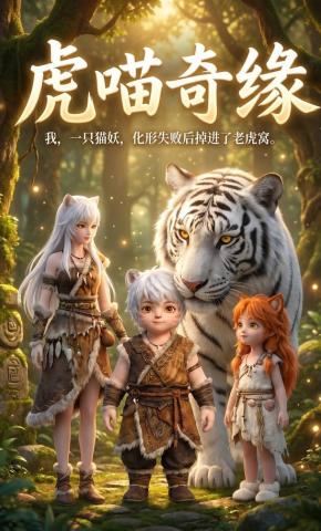 短剧《虎喵奇缘》海报