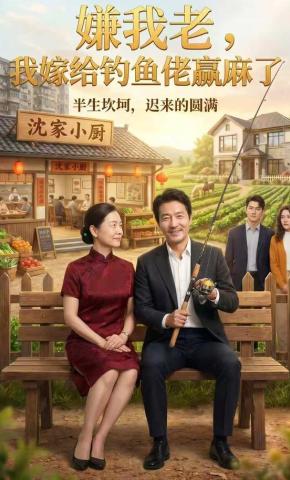 短剧《嫌我老，我嫁给钓鱼佬赢麻了》海报