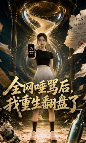 短剧《全网唾骂后，我重生翻盘了》海报