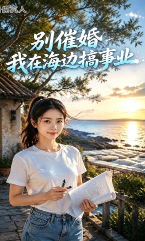 短剧《别催婚我在海边搞事业》海报