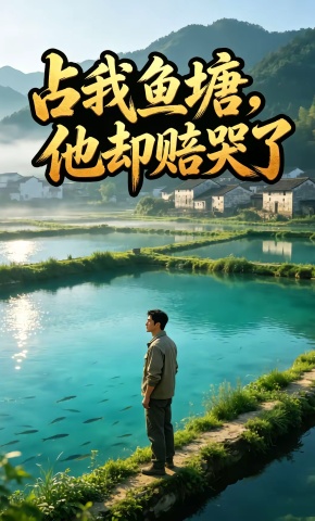 短剧《占我鱼塘，他却赔哭了》海报