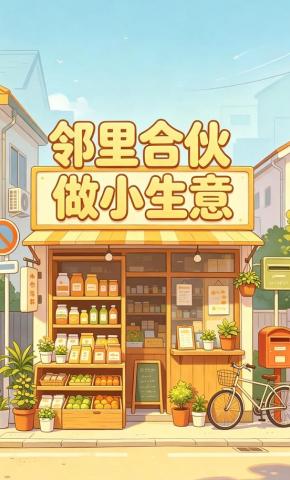 短剧《邻里合伙做小生意》海报