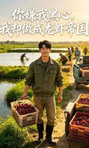 短剧《你嫌我黑心，我却做成龙虾帝国》海报