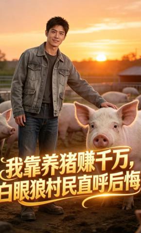 短剧《我靠养猪赚千万，白眼狼村民直呼后悔！》海报