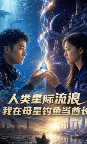 短剧《人类星际流浪，我在母星钓鱼当酋长》海报