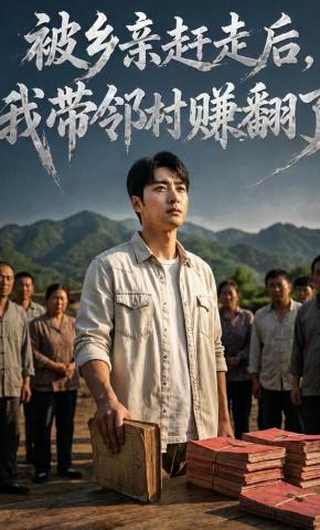 短剧《被乡亲赶走后，我带邻村赚翻了》海报
