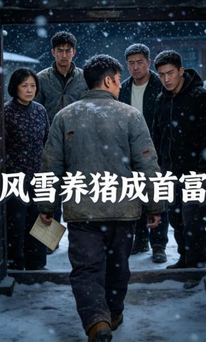 短剧《风雪养猪成首富》海报
