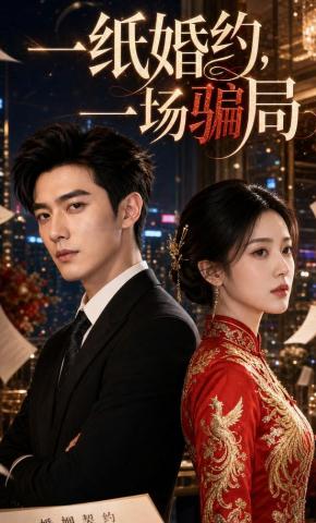 短剧《一纸婚约，一场骗局》海报