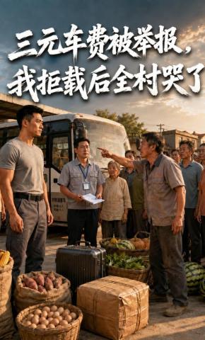 短剧《三元车费被举报，我拒载后全村哭了》海报