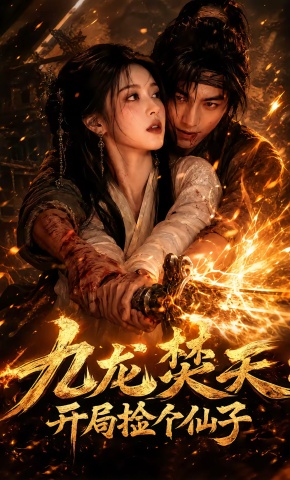 短剧《九龙焚天：开局捡个仙子》海报